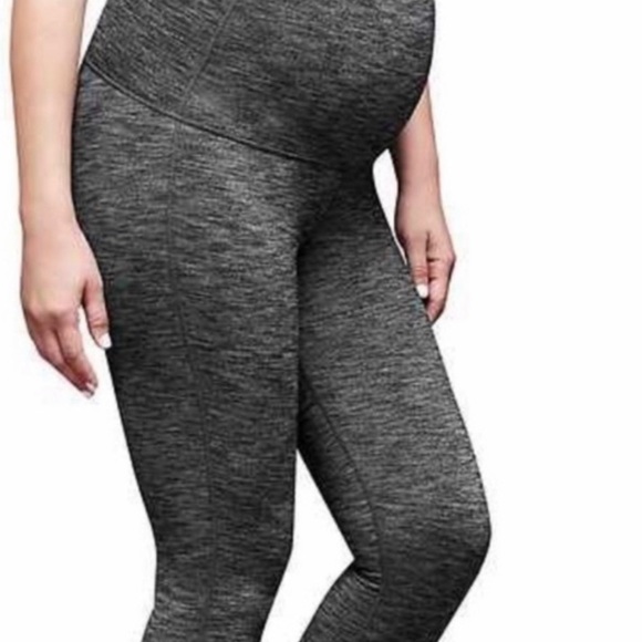 ATHLETA High Belly Chaturanga Leggings Maternity Heather Gray, Size Small - Picture 9 of 10